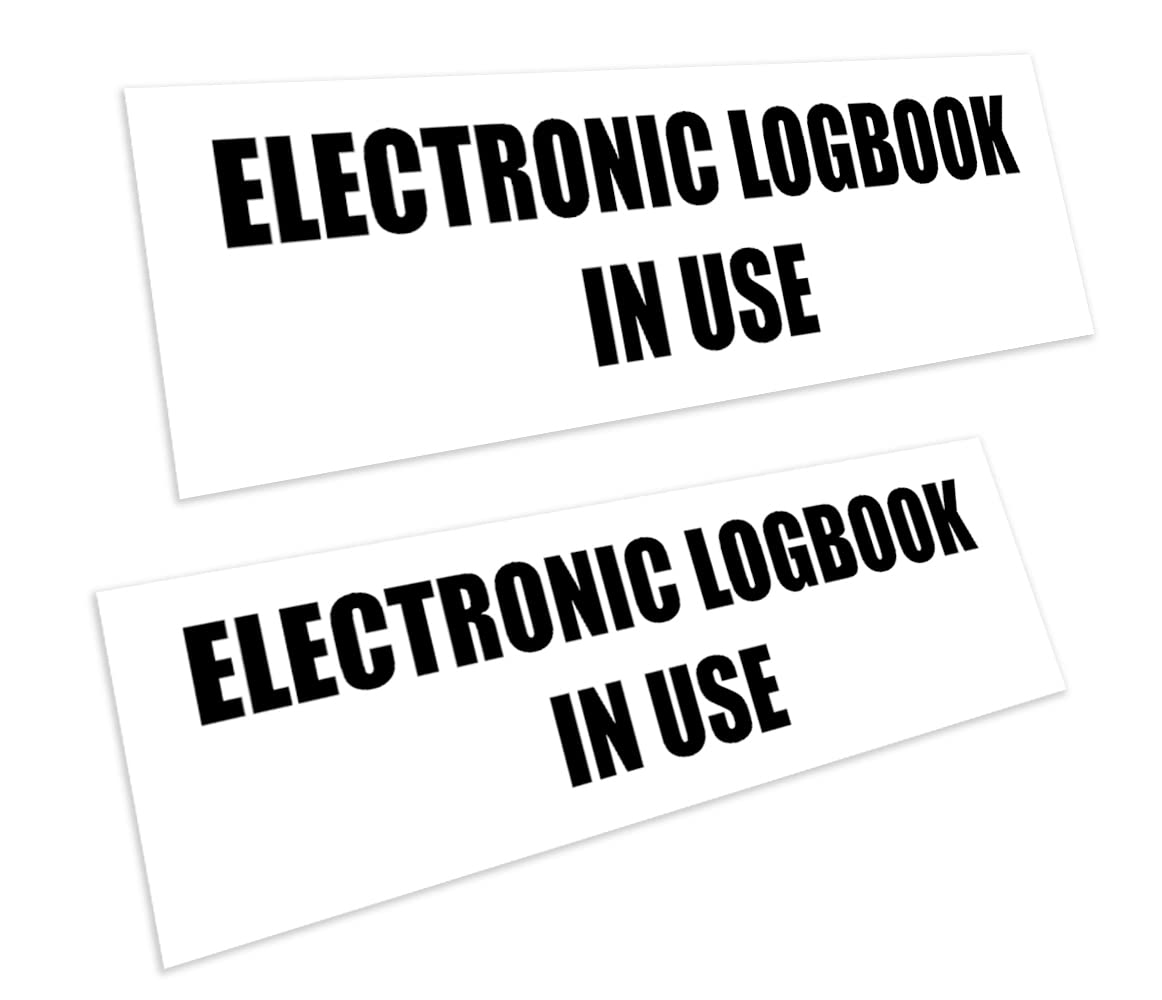 2-Pack E-Log Device (ELD) Electronic Log Book In-Use Safety Decal Sticker – 8" P185 – ICC Theme