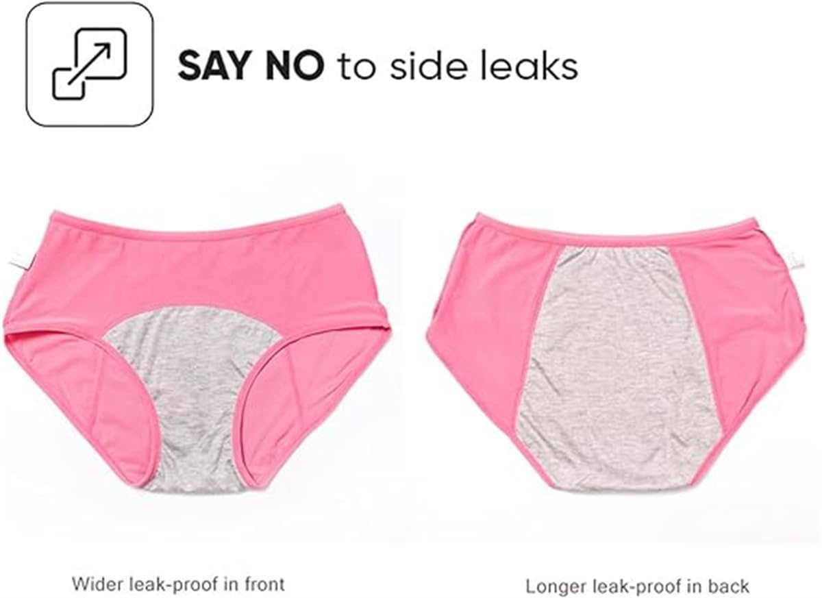 VZXATYOP Ropa Interior con Soporte para Suelo pélvico a Prueba Fugas para Mujeres Mayores 60 años Braguitas absorbentes para Control vejiga Ropa Interior Femenina de Cintura Alta