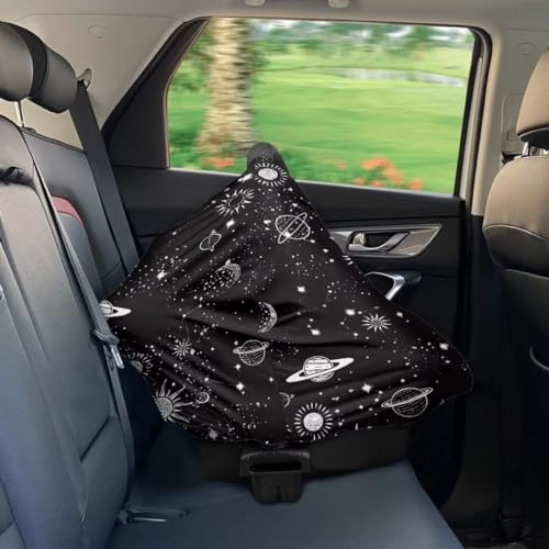 Image of Coldinair Outer Space Planets Multifunctional Nursing Cover Multi Use Cover for Baby Car Seat Canopy Shopping Cart Cover,Stroller Cover