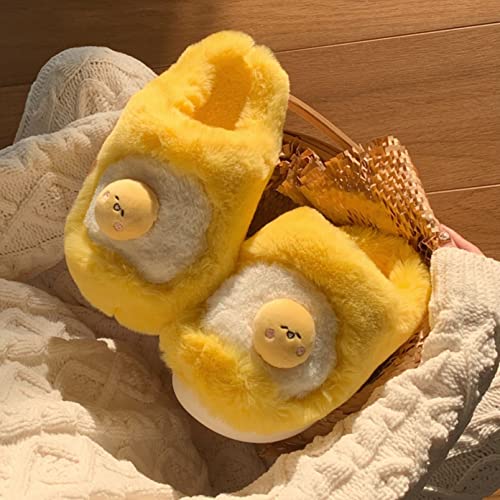 Kawaii Egg Slippers for Women Fluffy Warm House Slippers Fuzzy Slippers Women Cute Slippers for Women4