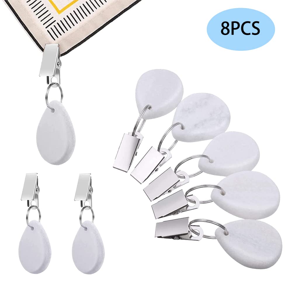 8pc Tafelkleed Gewichten Teardrop Tafelhoes Gewichten Metalen Clip Tafelkleed Hanger Steen Tafel Gewichten