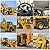 Mini Front End Loader Backhoe with Hydraulic System and Rear Excavator, Compact Wheel Digger for Landscaping, Farm Use and Utility Work