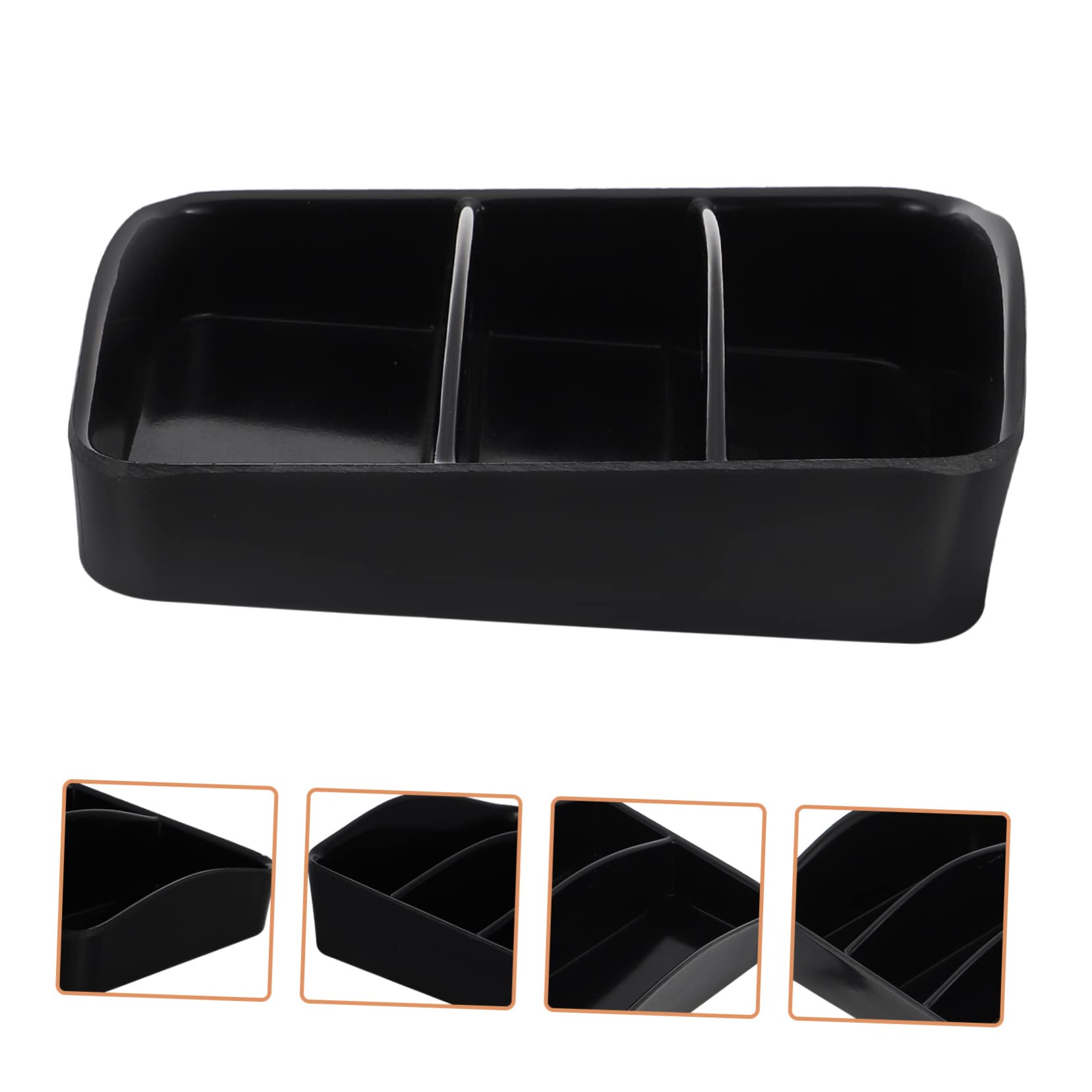 Cabilock Box Coffee Storage Box Seasoning Packets Organizer Coffee Syrup Holder Coffee Holder Coffee Packet Container Sugar Packets for Coffee Spice Holder Tea Packet Organizer Black Pvc