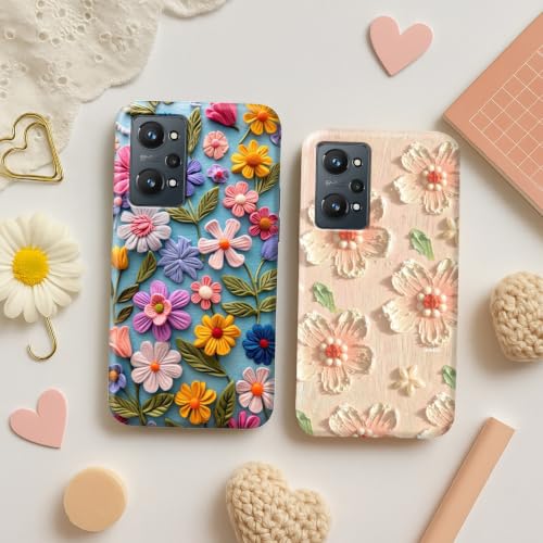 Image of COLORflow Back Cover Compatible with Realme GT Neo 2 5G | Whisper of Petals Customized Back Cover Compatible with Realme GT Neo 2 5G