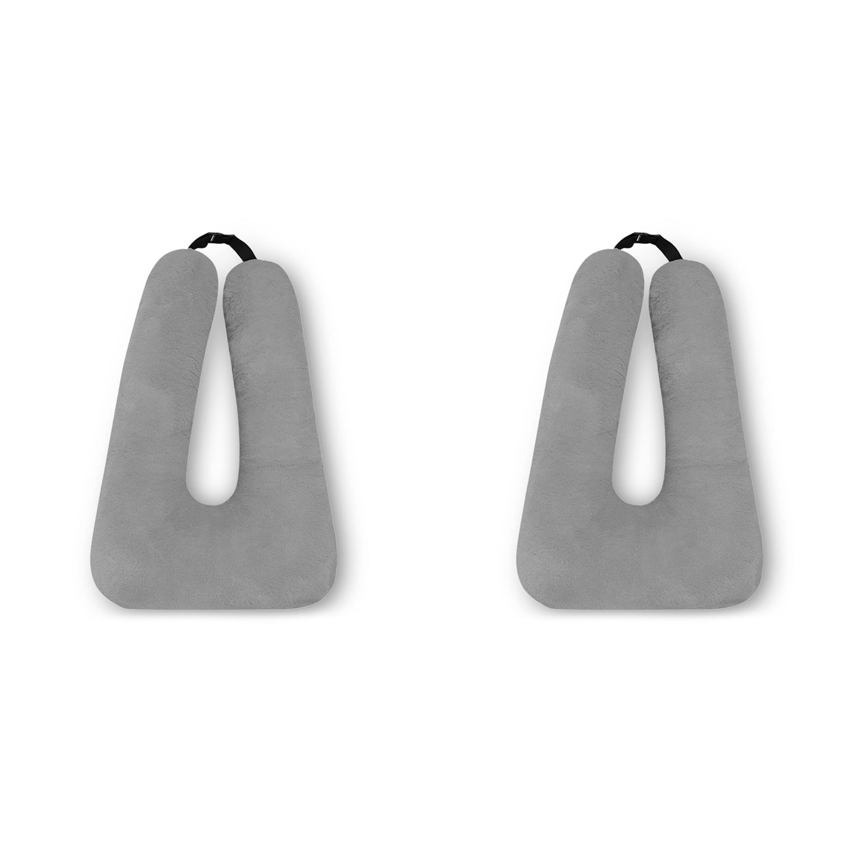2X Oreiller de Voyage, Oreiller de Voyage pour Enfants, Oreiller Multifonctionnel en Forme de U pour Voiture, Siège Soutient la Tête et Le Corps (Gris)