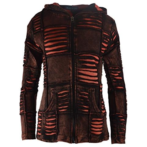 TATTOPANI Hooded Razur Cut Patch Designed Jacket-SF-1056RED-M Cover