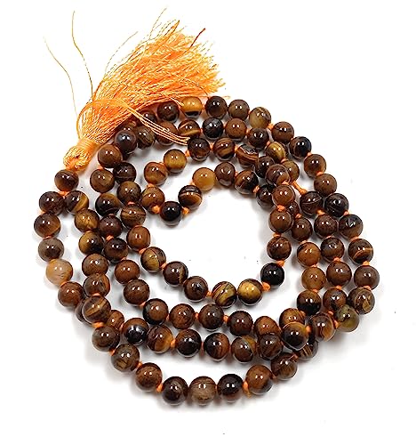 Collier Mala 108 perles en pierre naturelle pour méditation et yoga