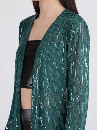 Image of Women's Long Power Net Sequinned Shrug