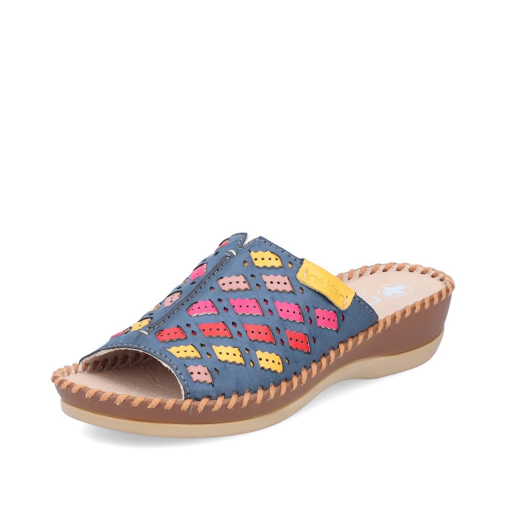 Rieker Damen Pantoletten 61338 - Bequeme Slipper Au Produktbild-Vorschau 6