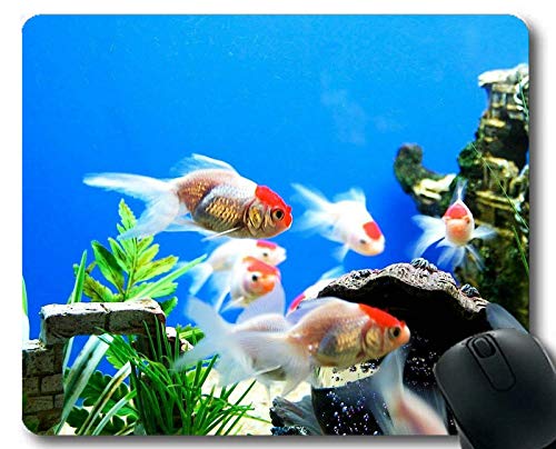 YENDOSTEEN Cojín de ratón Personalizado, Tema del Tanque de Peces de Lleno de Personalidad Cojines de ratón del Juego