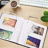 Arpan Personalised Custom Text 5x7 inch 120 Photos Large Slip-in Case Memo Bookbound Photo Album with Index Page/DVD Pocket (Black) - Image 8