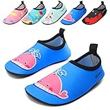 [SIXSPACE] マリンシューズ キッズ ウォーターシューズ 子供用 水陸両用 軽量 速乾 アクアシューズ ベビーシューズ ファーストシューズ 携帯便利 ダークブルー 19.5cm