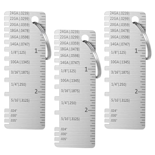 3 PCS Stainless Steel Wire Gauge Measuring Tool