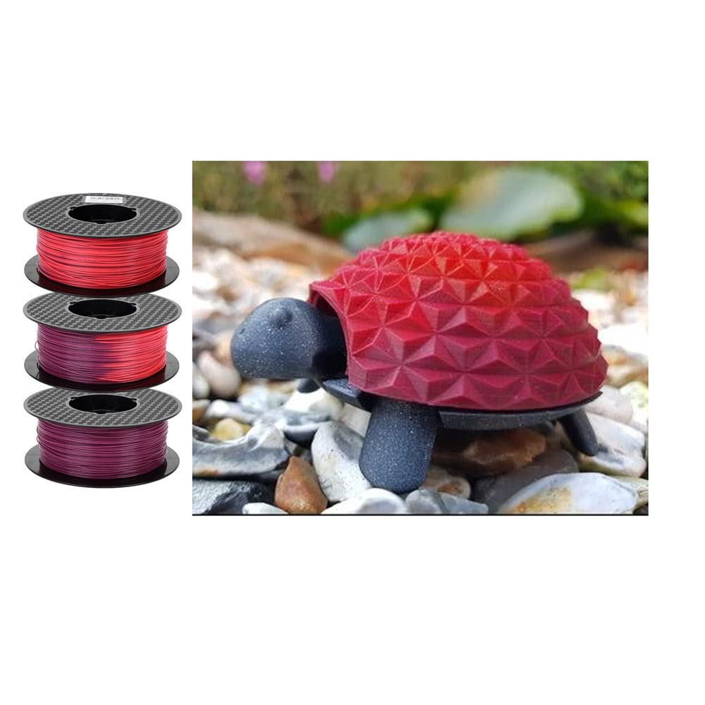 CC3D 31℃ Temperature Colour Change PLA Filament Purple to Red 1.75 mm 1KG 3D Printer Filament 2.2 lbs FDM 3D Printing Material Colour Changing with Temperature PLA