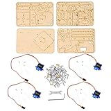 nuovo di zecca e di 4 Kit Braccio Robot Meccanico Robotico in Legno Dof, Servo Sg90 Arm Sg90 per Snam1500