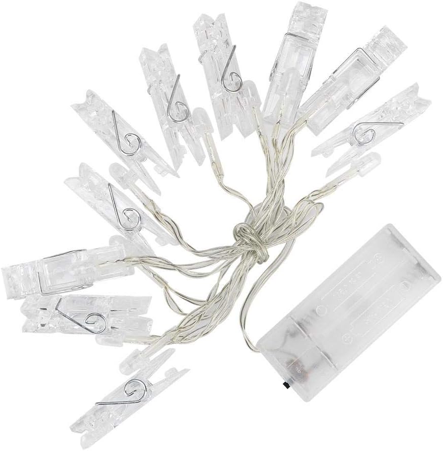 String Lights, White Blue Photo Clip Light, for Product Signboards Festival Lighting Bars Hotels Party Wedding Bedrooms(Zhengbai)