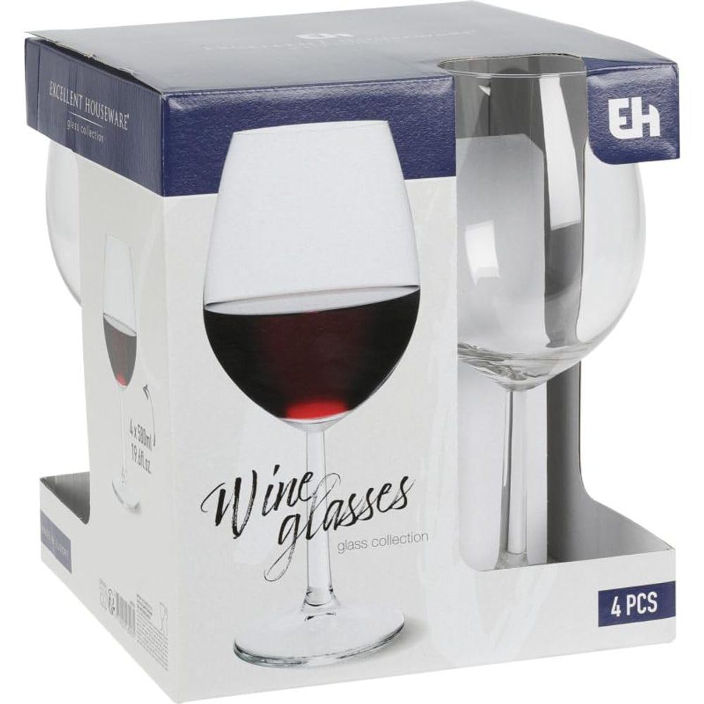 Koopman 4 Weingläser 58cl, 07x21 cm