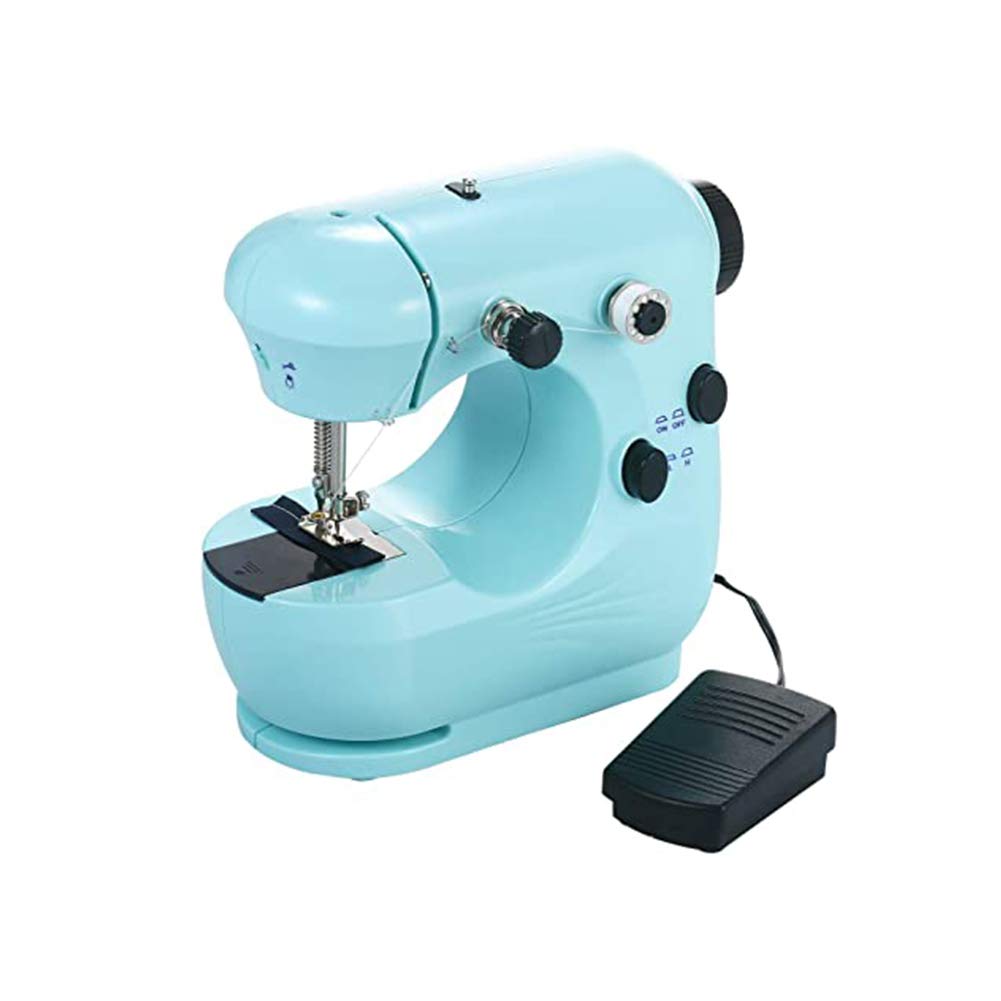 Simpatica Macchina da Cucire per casa per Principianti Fai da Te, Macchina da Cucire elettrica di Base Portatile, Mini Macchina per lavori di Riparazione con Pedale e Tavolo di Estensione, Alte ba