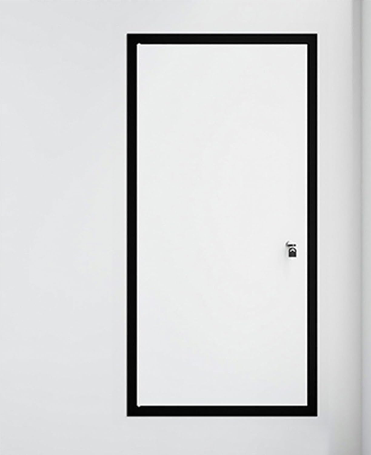 Coal2toalpw Black Customizable Tall Aluminium Access Door Panel For Drywall - Lockable Access Panel,1Pcs(,12X36in)