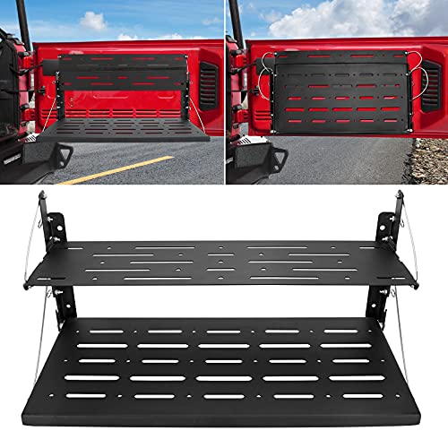 SUPAREE Double-Layer Tailgate Table for Jeep Wangler JK 2007-2017 2 4 Door Rear Door Table Cargo Shelf Storage Cargo Luggage Holder Carrier