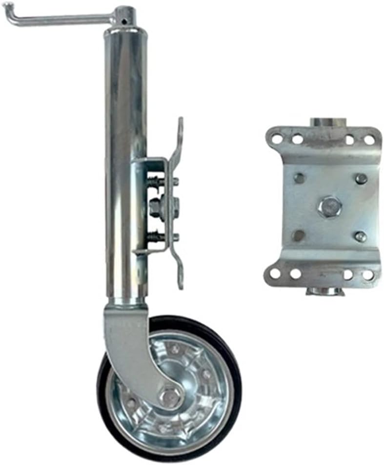 Manual Jack Trailer 8" Jockey Wheel Up Solid Rubber Wheel 1500lbs Caravan RV Boat Trailer Jack Parts Trolley(