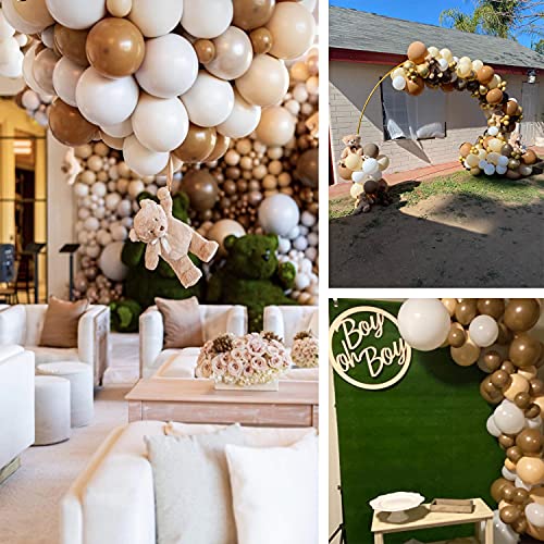 Image of Party Propz Brown Pastel Balloons - 96 Pcs Combo Beige Balloons | Birthday Balloons For Decoration | brown Balloons For Decoration | Bear Theme Birthday Decoration | Party Balloon | Teddy Theme