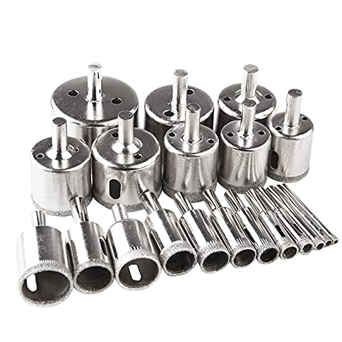 Juego de 20 brocas diamantadas 4-50mm para cerámica y vidrio miniatura 1