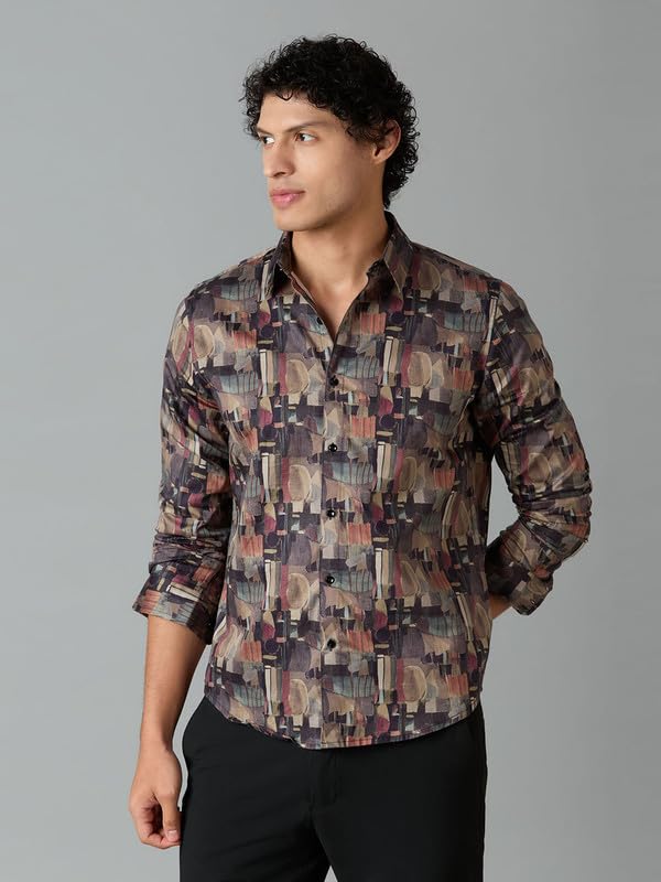 Image of MARK & ALBERT Men's Slim Fit Cotton Formal Shirt