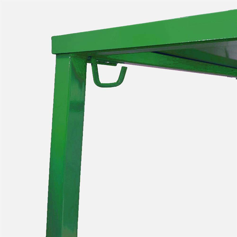 Struttura porta big bag con tettoia in acciaio al carbonio, capacità 1000 Lt, serie standard, colore verde