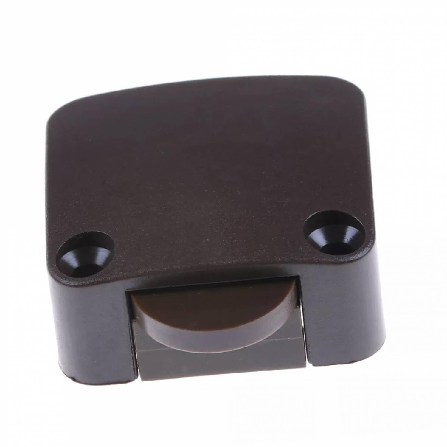 fuchswerk 4 x Door Contact Switches Cabinet Switch Contact Switch 2A 250V Chest Switch Door Switch for Furniture Door Furniture Switch Button Light Switch Brown - Image 2