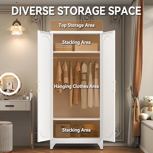 image for Polup Metal Wardrobe Cabinet for Hanging Clothes, 71