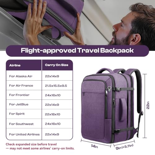 Image of Laptop Backpack for men, Compatible with 18.4 inch Laptop, Purple