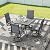 Soohow Patio Dining Set for 4, 5-Piece Outdoor Table and Chairs Set, 4 x Swivel Outdoor Dining Chairs with Paded Textilene and 35"x35" Patio Table with 1.57" Umbrella Hole for Poolside, Backyard