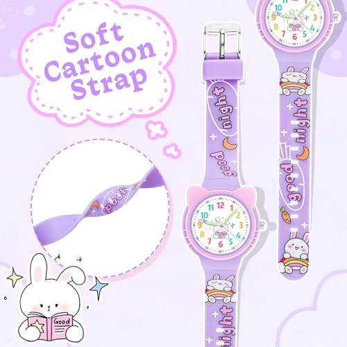 Image of Edillas Kids Teens Watch Analog Girls Boys, Waterproof Stylish Watch for Children,Students with Soft Silicone Strap for Kids Teens 4-16 Years Old