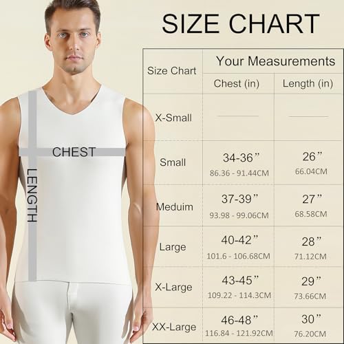 Men's Thermal Underwear Tank Top Base Layer Shirts Fleece Winter Warm Undershirt3