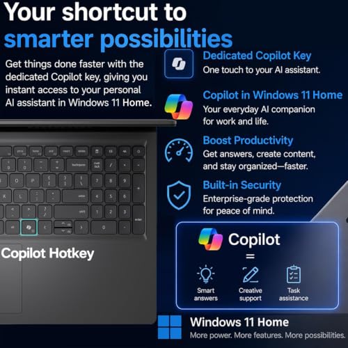 Image of Dell 15 Touchscreen Laptop, Intel Ultra 7 255U, 16GB DDR5 RAM, 1TB SSD