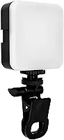 Luz LED Portátil com Clip para Celular Tablet Monitor ou Notebook e Rosqueamento Compatível com Tripé Ring Light - Ajuste de Três Níveis de Brilho