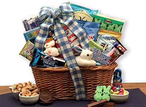 GiftBasketsAssociates Easter Snacks Easter Gift Basket for girls, Easter Basket for boys, Childs Easter Basket of chocolates and candy