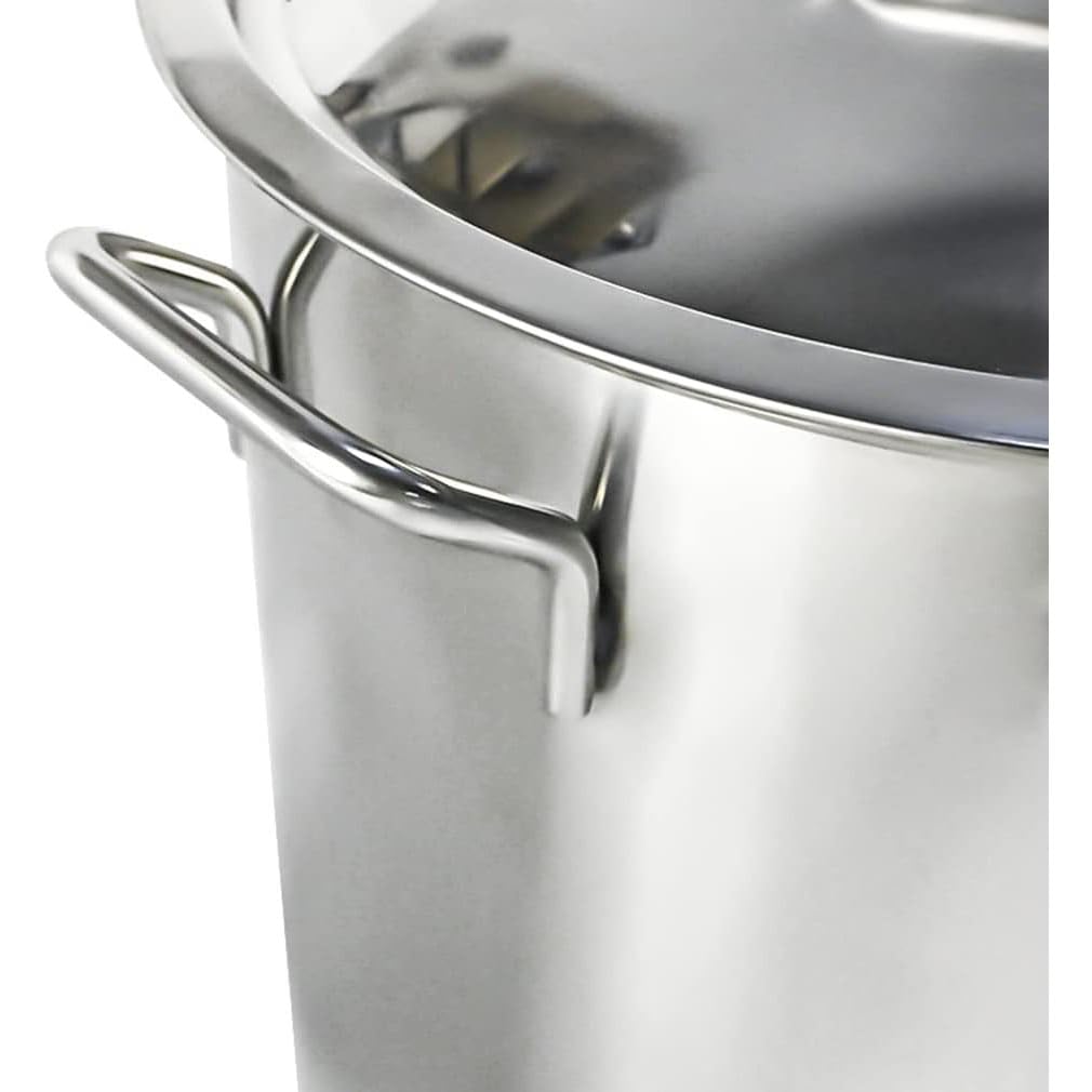 COYEUX Olla de Acero Inoxidable de 30 l con Tapa Ajustada, Olla para Preparar Cerveza con termómetro, para Todas Las Placas, Olla para Carne, Olla para Verduras, Estufa de Gas, eléctrica, cerámica