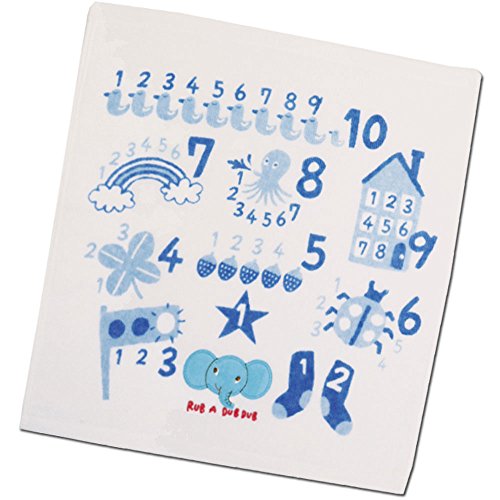 日本製 RUB A DUB DUB ラブアダブダブ かぞえ遊びハンドタオル ブルー タオル ハンカチ 幼稚園 学校 保育園 グッズ キッズ 子供 入園 入学 お祝い ギフト 307146