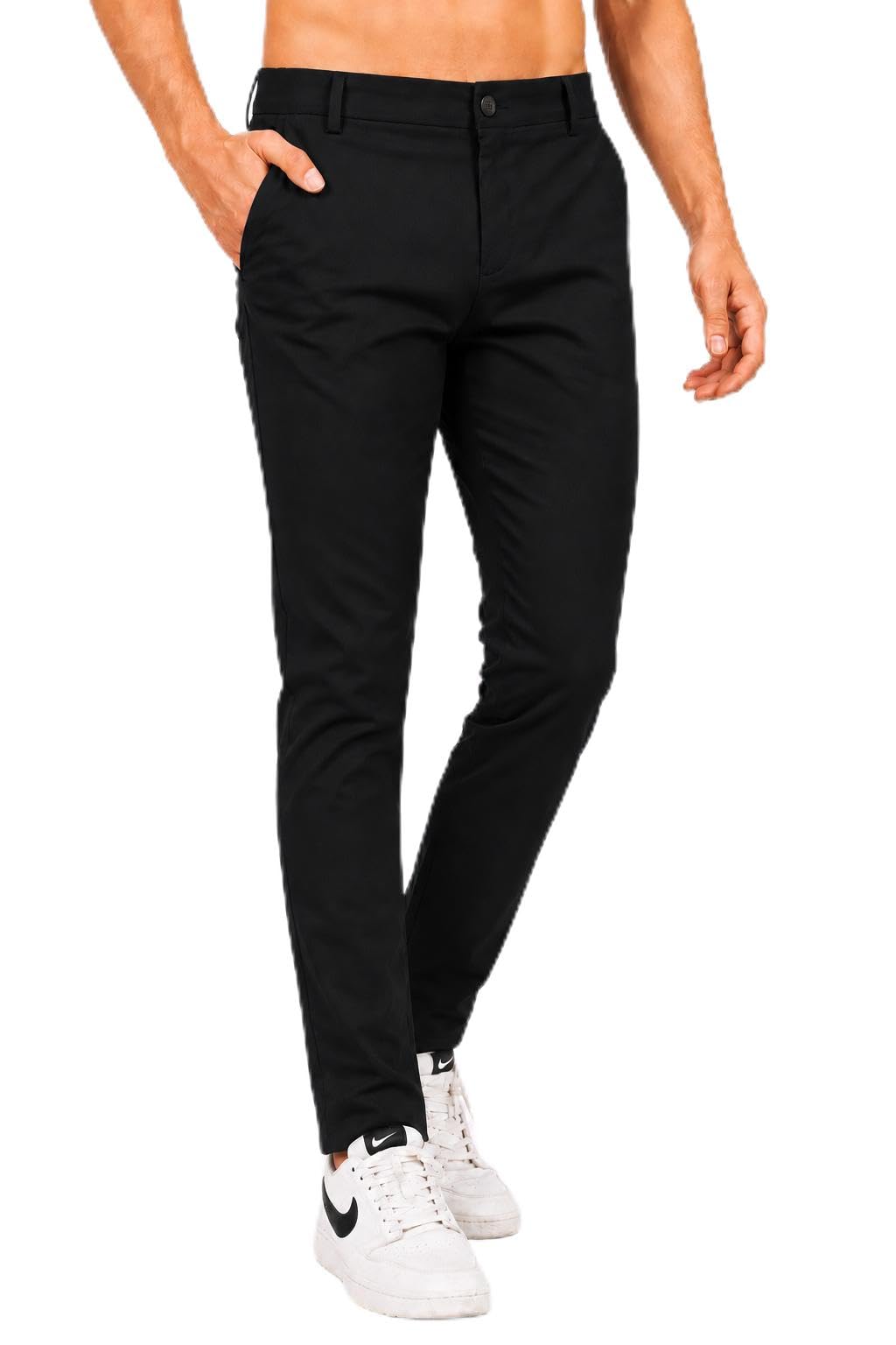 Men's Premium Slim Fit Stretch Casual Trousers-picture-12
