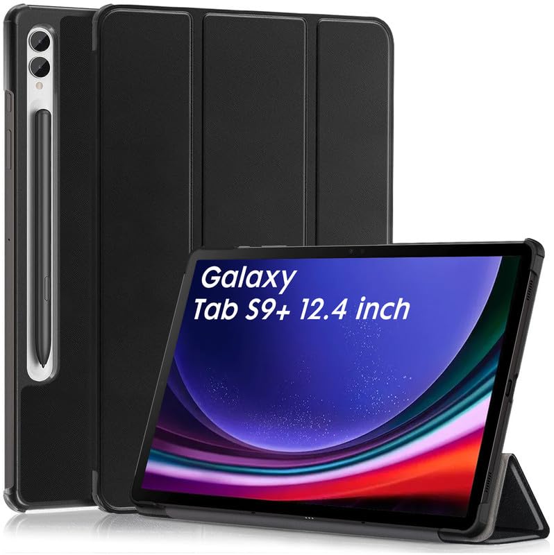Robustrion Cover for Samsung Tab S9 Plus Cover Case 12.4 inch Flip Stand Back Case Cover for Samsung Galaxy Tab S9 Plus/Tab S9+ Cover Tablet 12.4" with [Auto Sleep/Wake] - Black (B0CD1ZFBY9) Amazon Price History, Amazon Price Tracker
