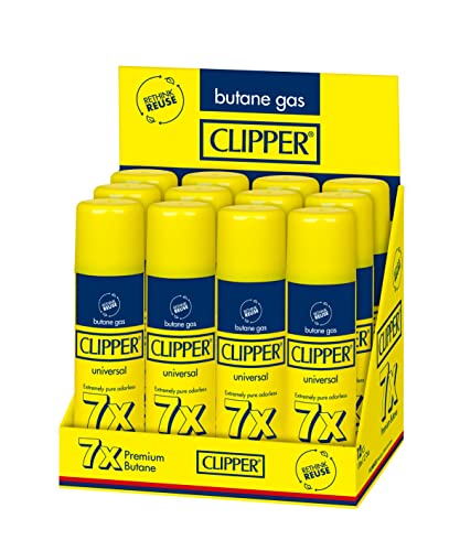 Clipper Lighters - Butane Fuel - 138Ml (12 Bottles Per Carton) - 7 Times Refined, Reliable Butane Gas For Refillable Lighters, Candle And Camping Lighters #TOP2