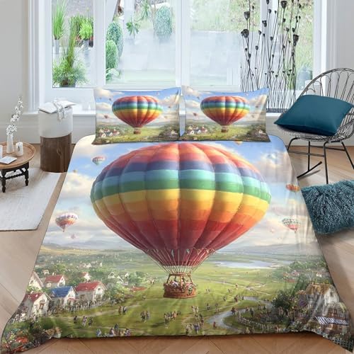 Housse de couette cheval microfibre résistante effet 3D parure lit double - 4