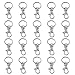 Mousquetons Détachables Pivotants,20 pièces Snap Crochet Mousqueton avec Anneau de clé Mousquetons pour Porte-clés pour bijoux artisanaux laissant des laisses pour chiens 38 * 17mm