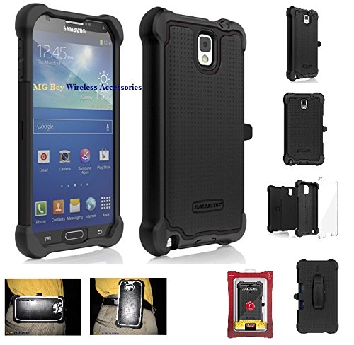 Ballistic Tough Jacket Maxx Holster Clip Case For Samsung Galaxy Note 3, Heavy Duty And Rugged Cover, Belt Clip Holder (Retail Packaging) #TOP16