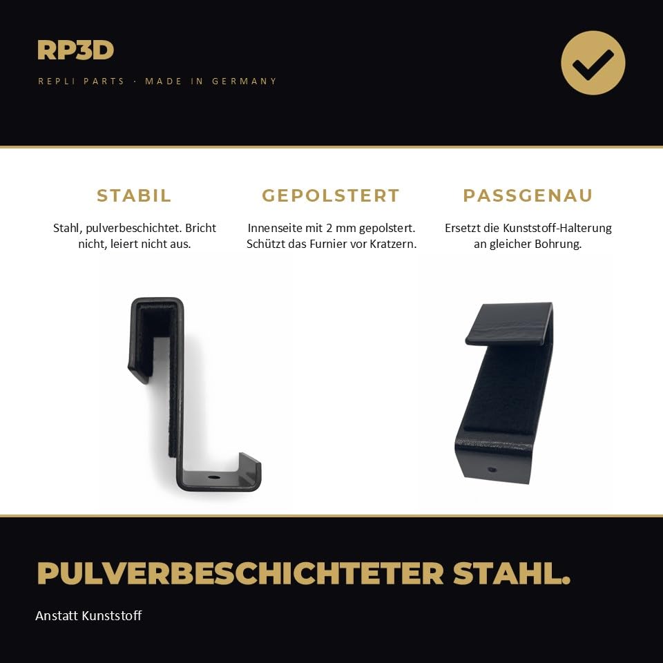 Generisch RP3D Metall Halterung für Bettverbreiterung passend für Hobby Maxia 585UL | 4er Set | Halterung aus pulverbeschichtetem Stahl für die Bettverbreiterung, 4er Set, gepolstert – Ersatz für Ho4803200022