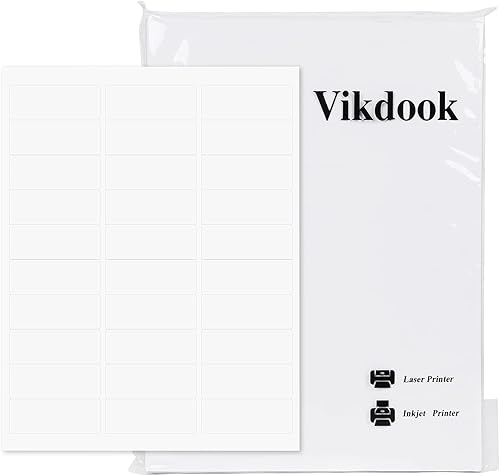 30 etiquetas de 1 pulgada x 2-58 pulgadas, autoadhesivas, 30 etiquetas por hoja, etiquetas de Logística de Tienda para impresoras láser o de