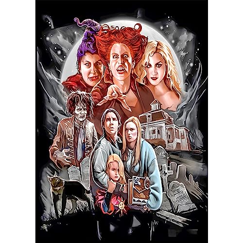 NAIMOER Halloween Diamond Painting Kits for Adults Diamond Painting DIY 5D Diamond Painting Films Diamond Art Kits Picture Craft for Home Wall Decor 30x40cm