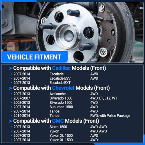 Image of Autoround 515096 Front Wheel Hub Assembly Fits Chevy Tahoe Silverado